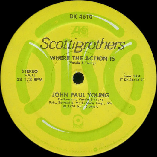 John Paul Young Groovy 12" Coaster - Where the Action Is