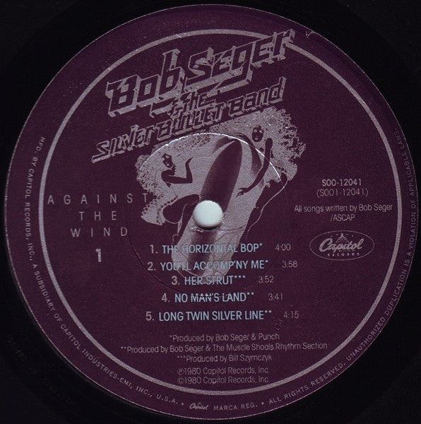 Bob Seger And The Silver Bullet Band Groovy Coaster - Against The Wind (Side 1)