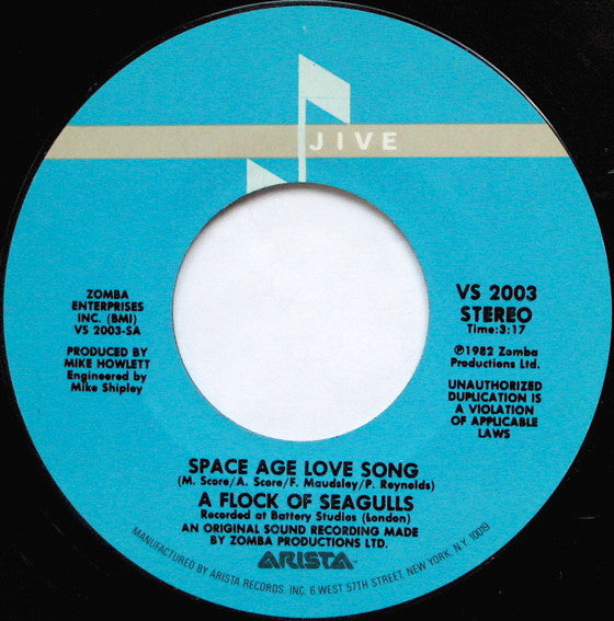 A Flock Of Seagulls Groovy 45 Coaster - Space Age Love Song