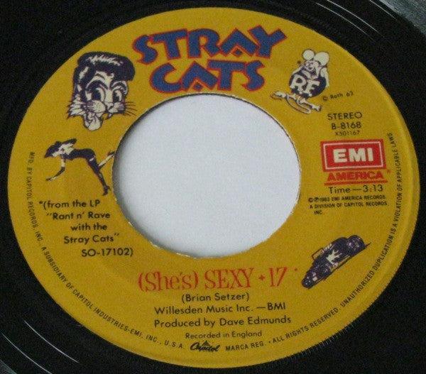 Stray Cats Groovy 45 Coaster - (She's) Sexy + 17