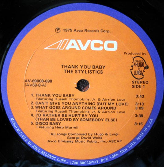 The Stylistics Groovy Coaster - Thank You Baby