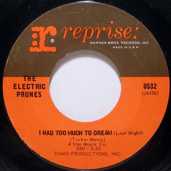 The Electric Prunes Groovy 45 Coaster - I Had Too Much To Dream (Last Night)