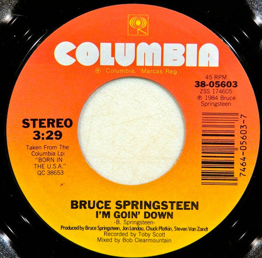 Bruce Springsteen Groovy 45 Coaster - I'm Goin' Down