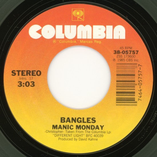 Bangles Groovy 45 Coaster - Manic Monday