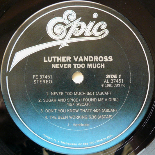 Luther Vandross Groovy Coaster - Never Too Much