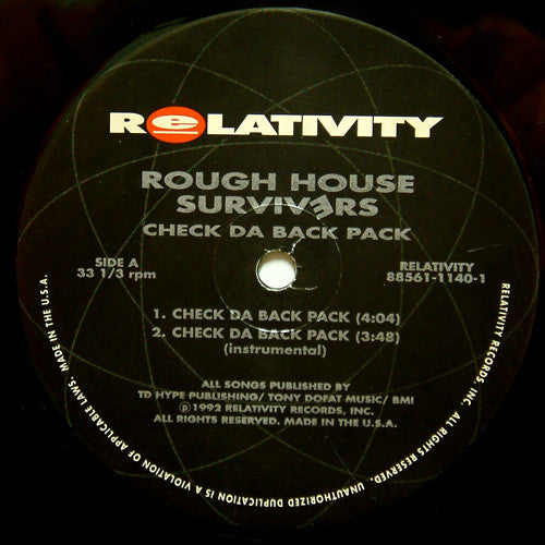 Rough House Survivers Groovy Coaster - Check Da Back Pack (Side A)