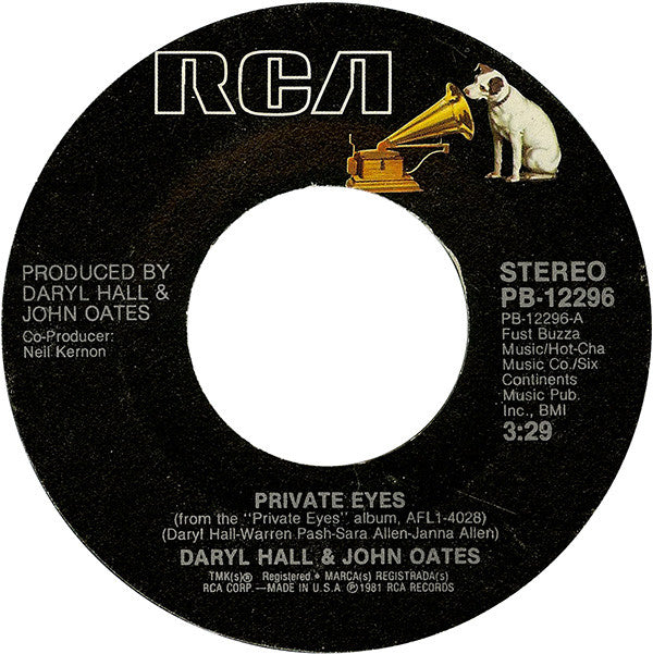 Daryl Hall & John Oates Groovy 45 Coaster - Private Eyes