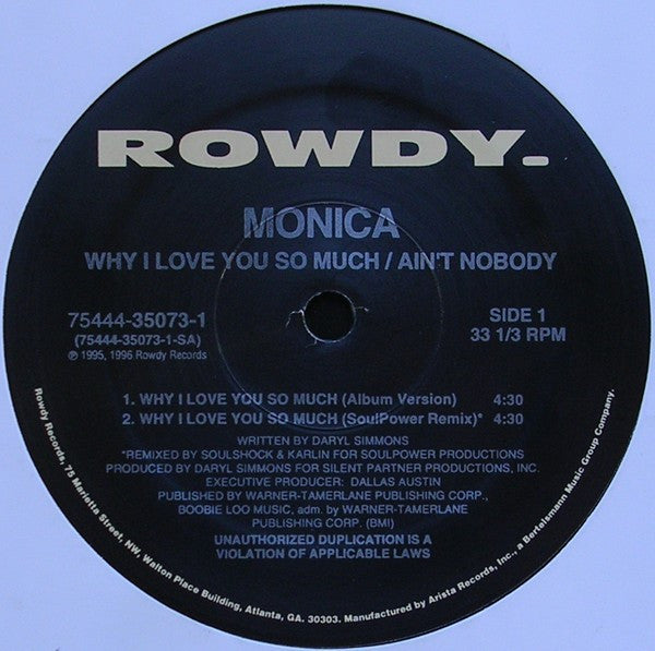 Monica Groovy Coaster - Why I Love You So Much / Ain't Nobody