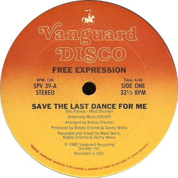 Free Expression Groovy 12" Coaster - Save The Last Dance For Me / Chill-Out!