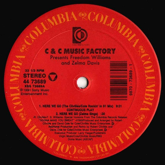 C + C Music Factory Groovy Coaster - Here We Go (Side 1)