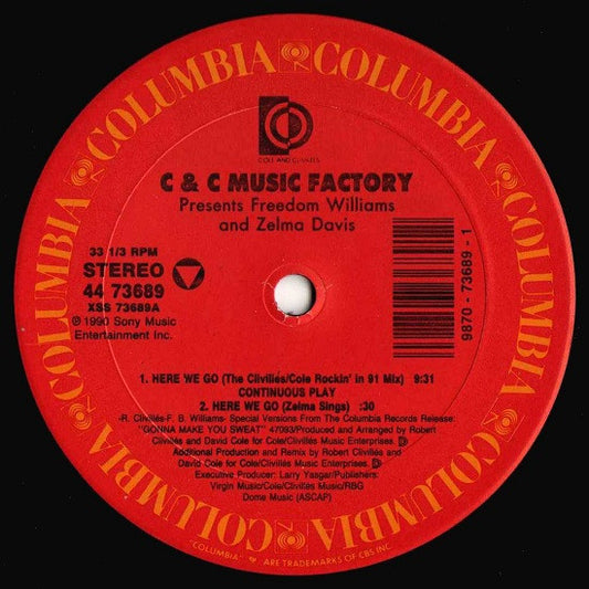 C + C Music Factory Groovy Coaster - Here We Go (Side 1)