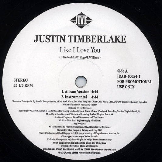 Justin Timberlake Groovy 12" Coaster - Like I Love You