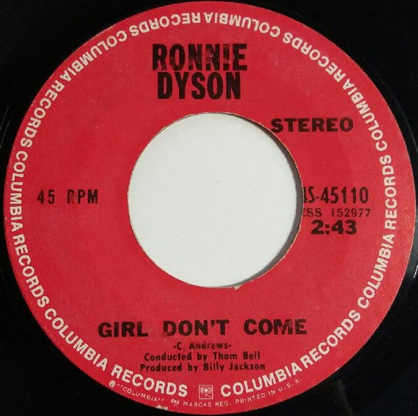 Ronnie Dyson Groovy 45 Coaster - Girl Don't Come