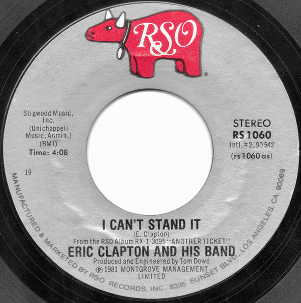 Eric Clapton And His Band Groovy Coaster - I Can't Stand It