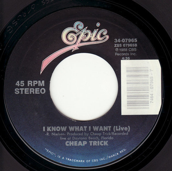 Cheap Trick Groovy 45 Coaster - I Know What I Want (Live)