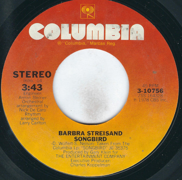 Barbra Streisand Groovy 45 Coaster - Songbird