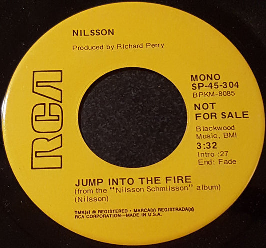 Harry Nilsson Groovy 45 Coaster - Jump Into The Fire