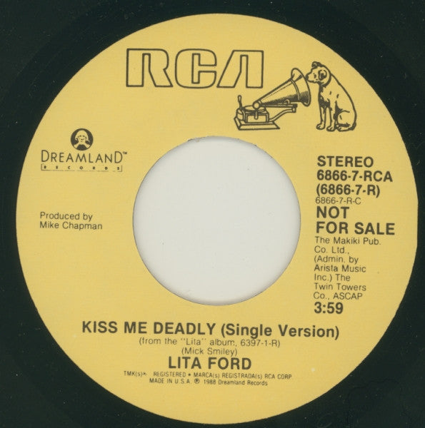 Lita Ford Groovy 45 Coaster - Kiss Me Deadly