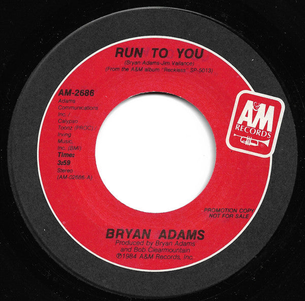 Bryan Adams Groovy 45 Coaster - Run To You