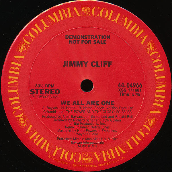 Jimmy Cliff Groovy Coaster - We All Are One (Side 1)