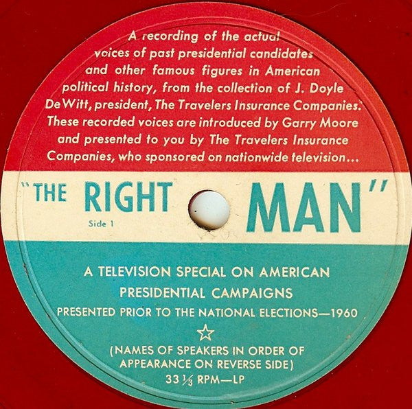 Various Groovy Coaster - The Right Man: A Television Special On American Presidential Campaigns (Side 1)