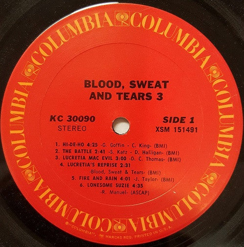 Blood, Sweat And Tears Groovy lp Coaster - Blood, Sweat And Tears 3