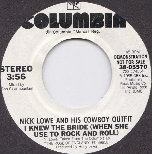 Nick Lowe And His Cowboy Outfit Groovy 45 Coaster - I Knew The Bride (When She Use To Rock And Roll)