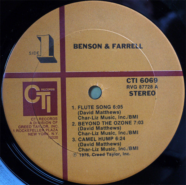 George Benson Groovy Coaster - Benson & Farrell (Side 1)