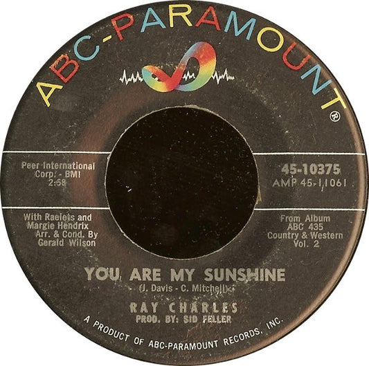 Ray Charles Groovy 45 Coaster -You Are My Sunshine