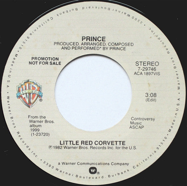 Prince Groovy 45 Coaster - Little Red Corvette