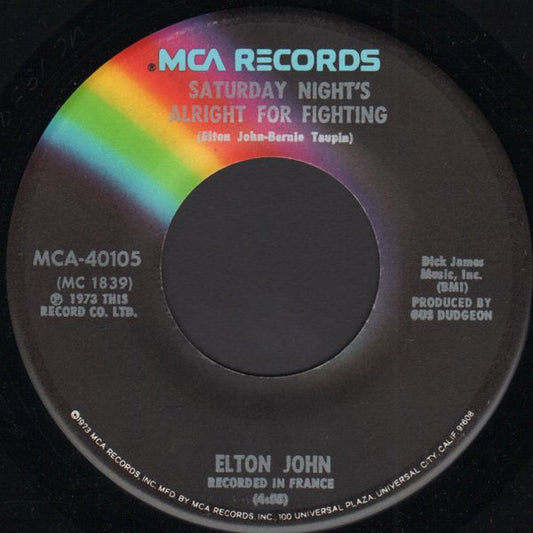 Elton John Groovy Coaster - Saturday Night's Alright For Fighting