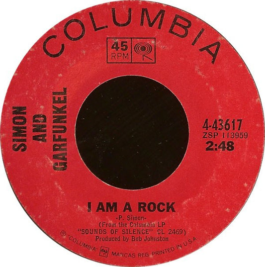 Simon & Garfunkel Groovy 45 Coaster - I Am A Rock