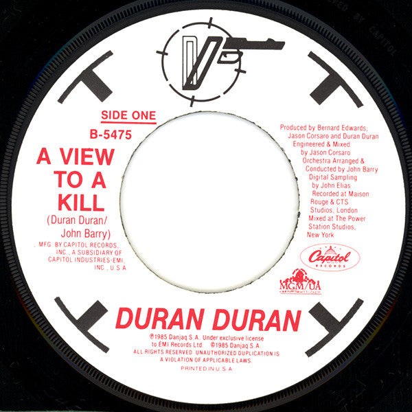 Duran Duran Groovy 45 Coaster - A View To A Kill