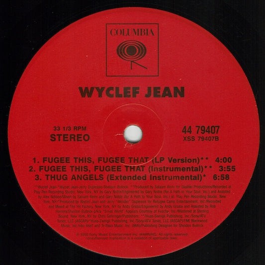 Wyclef Jean Groovy 12" Coaster - Fugee This, Fugee That