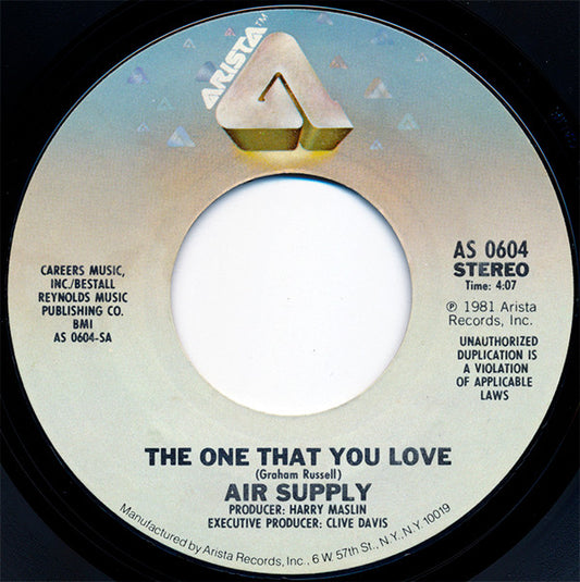 Air Supply Groovy 45 Coaster - The One That You Love