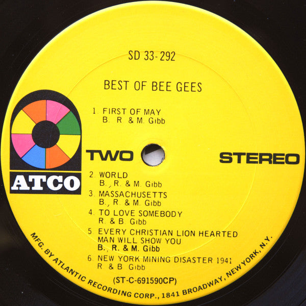 Bee Gees Groovy Coaster - Best Of Bee Gees (Side 2)