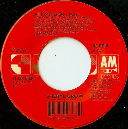 Sheryl Crow Groovy 45 Coaster - All I Wanna Do