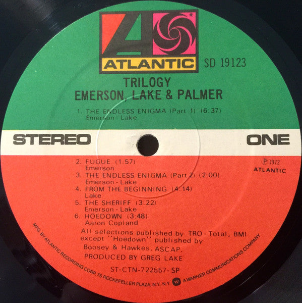 Emerson, Lake & Palmer Groovy Coaster - Trilogy (Side 1)