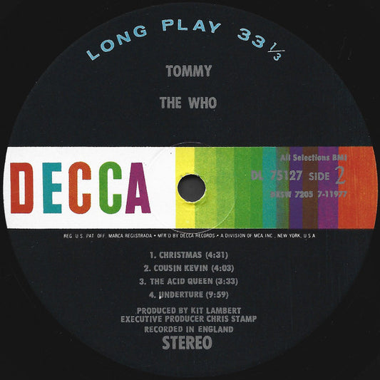 The Who Groovy Coaster - Tommy (Side 3)