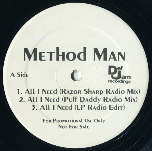 Method Man Groovy Coaster - All I Need (Side A)