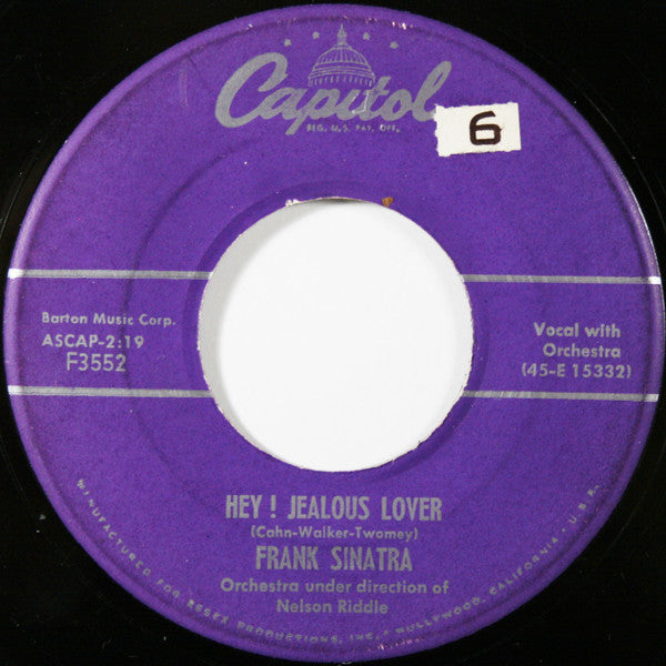 Frank Sinatra Groovy 45 Coaster - Hey ! Jealous Lover