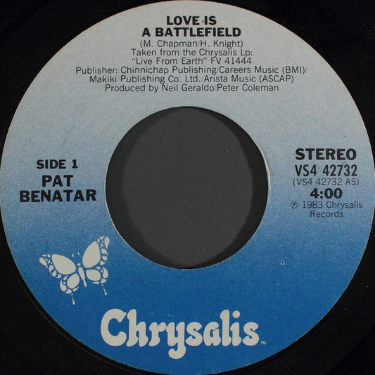 Pat Benatar Groovy 45 Coaster - Love Is A Battlefield