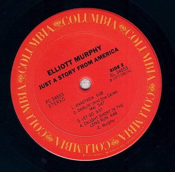 Elliott Murphy Groovy Coaster - Just A Story From America (Side 2)