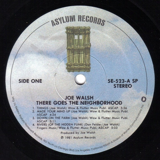 Joe Walsh Groovy Coaster - There Goes The Neighborhood (Side 1)