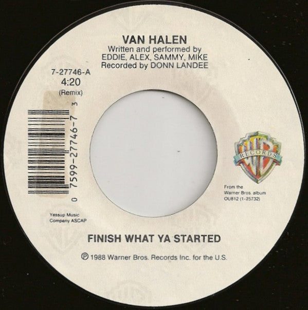 Van Halen Groovy 45 Coaster - Finish What Ya Started