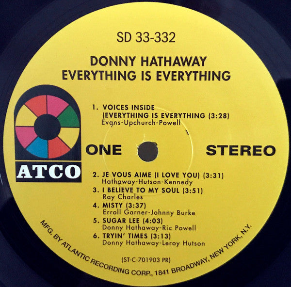 Donny Hathaway Groovy lp Coaster - Everything Is Everything