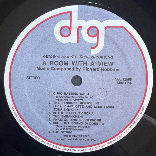 Richard Robbins Groovy lp Coaster - A Room With A View (Original Soundtrack)