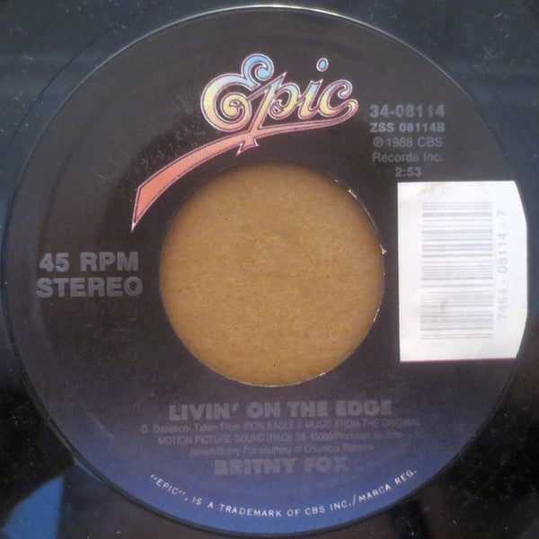 Britny Fox Groovy 45 Coaster -Livin' On The Edge