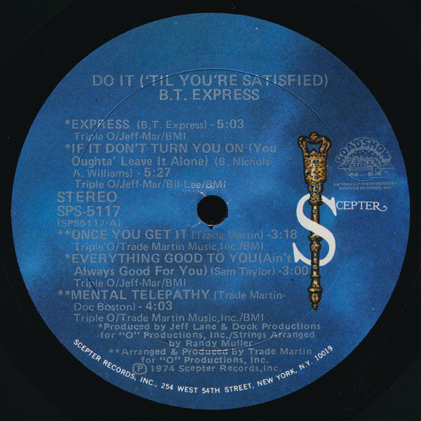 B.T. Express Groovy lp Coaster - Do It ('Til You're Satisfied)