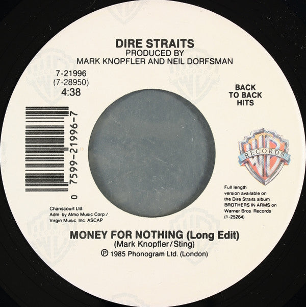 Dire Straits Groovy 45 Coaster - Money For Nothing